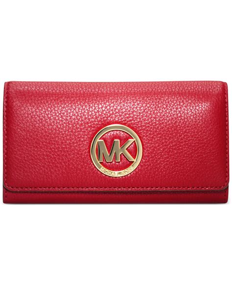 michael kors red patent leather wallet|michael kors small wallet women.